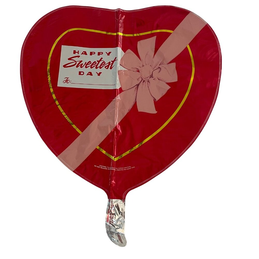 17.5 Inch Happy sweetest day to: Mylar vintage 1988 Pioneer balloon red